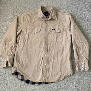 Mens Wrangler Flannel-lined Shirt/Jacket
